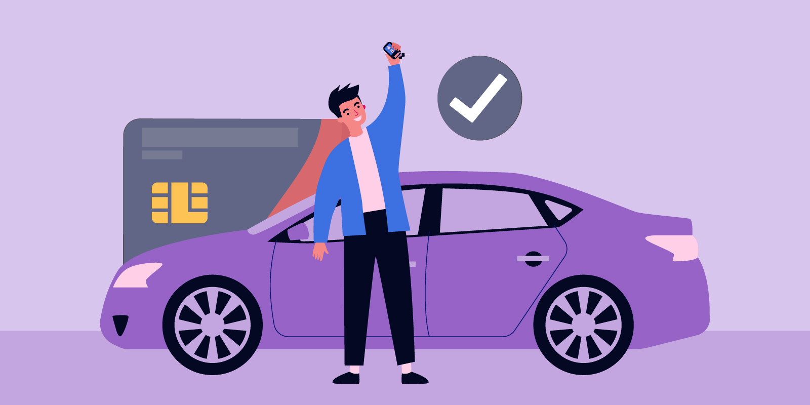 Infographic of a a man looking to secure an auto loan rate