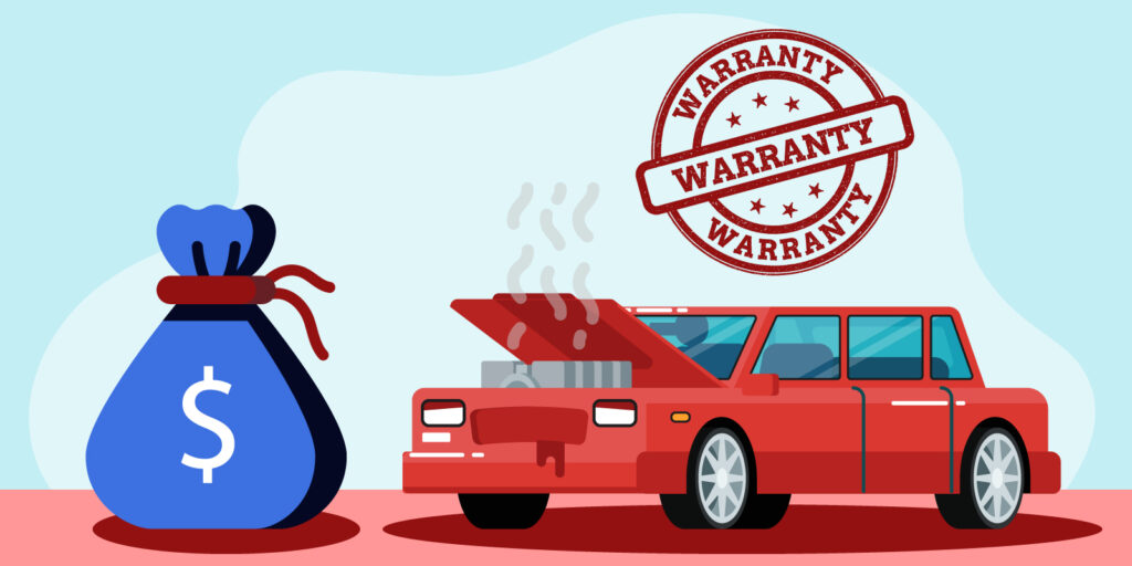 Inforgraphic of a car for extended auto warranty 