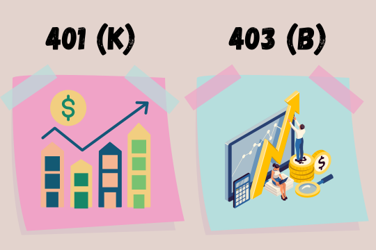 Infographic comparing 401(k) and 403(b)