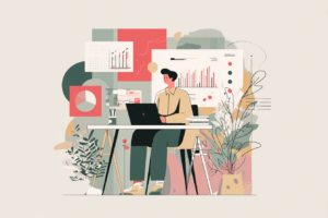 Man on his computer looking at financial reports